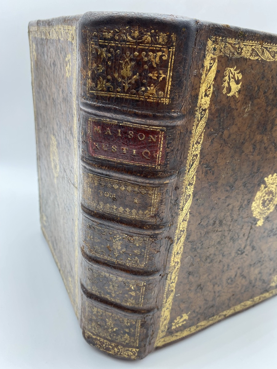 Antique Faux Book Leather Paper Waste Basket  -photo-2