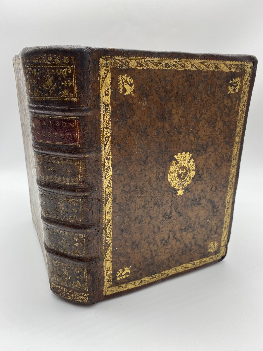Antique Faux Book Leather Paper Waste Basket  -photo-4