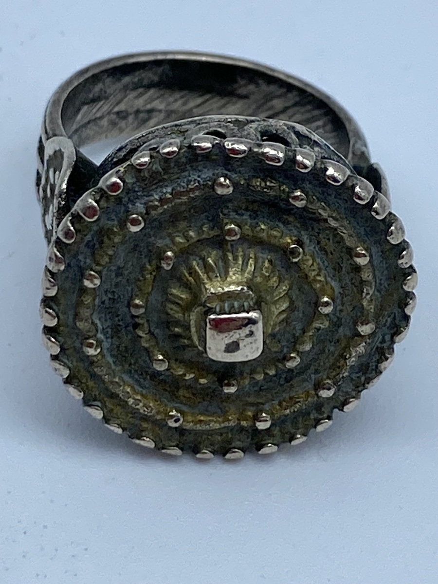 France Late Byzantine Knight's Ring In Gilded Silver From The Haute époque-photo-3