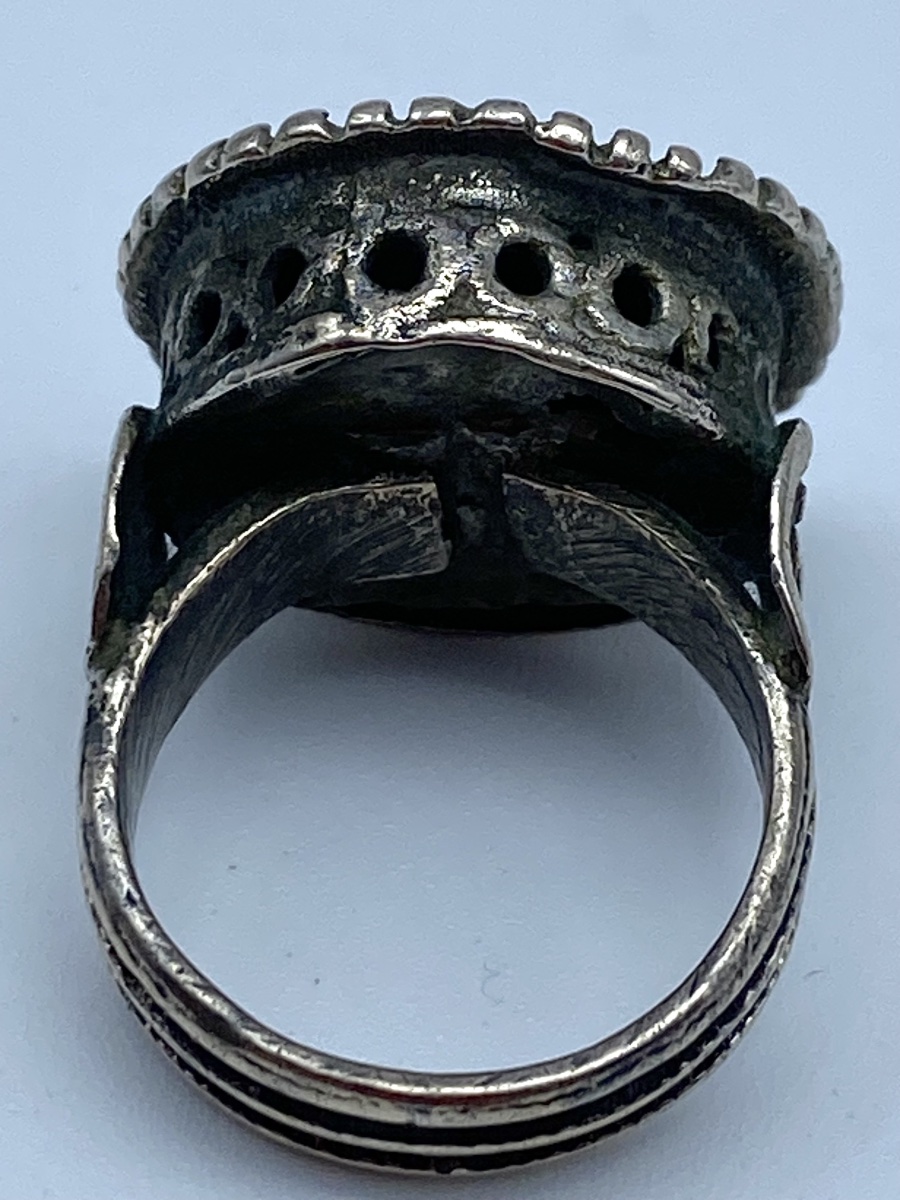 France Late Byzantine Knight's Ring In Gilded Silver From The Haute époque-photo-1