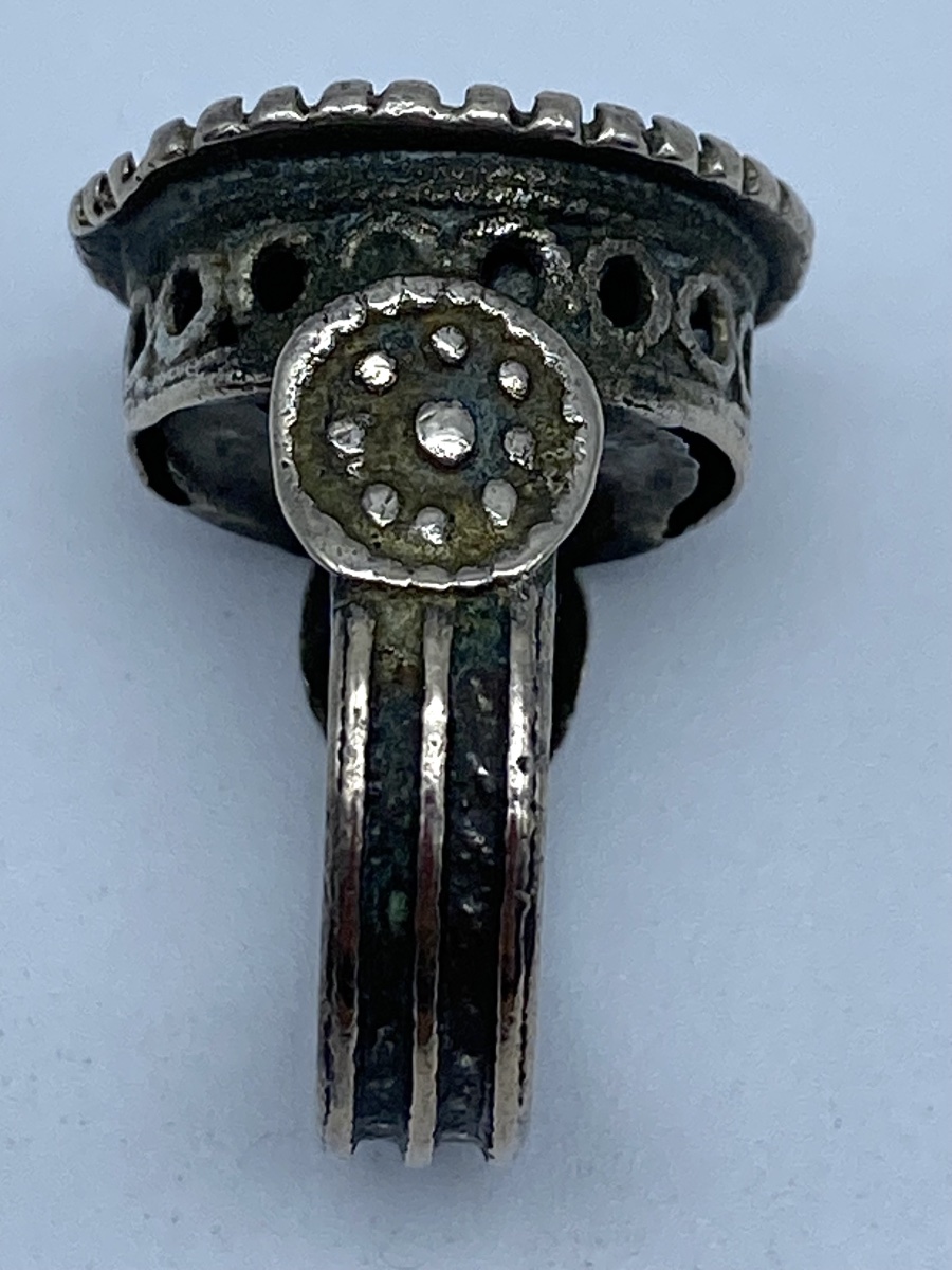 France Late Byzantine Knight's Ring In Gilded Silver From The Haute époque-photo-4