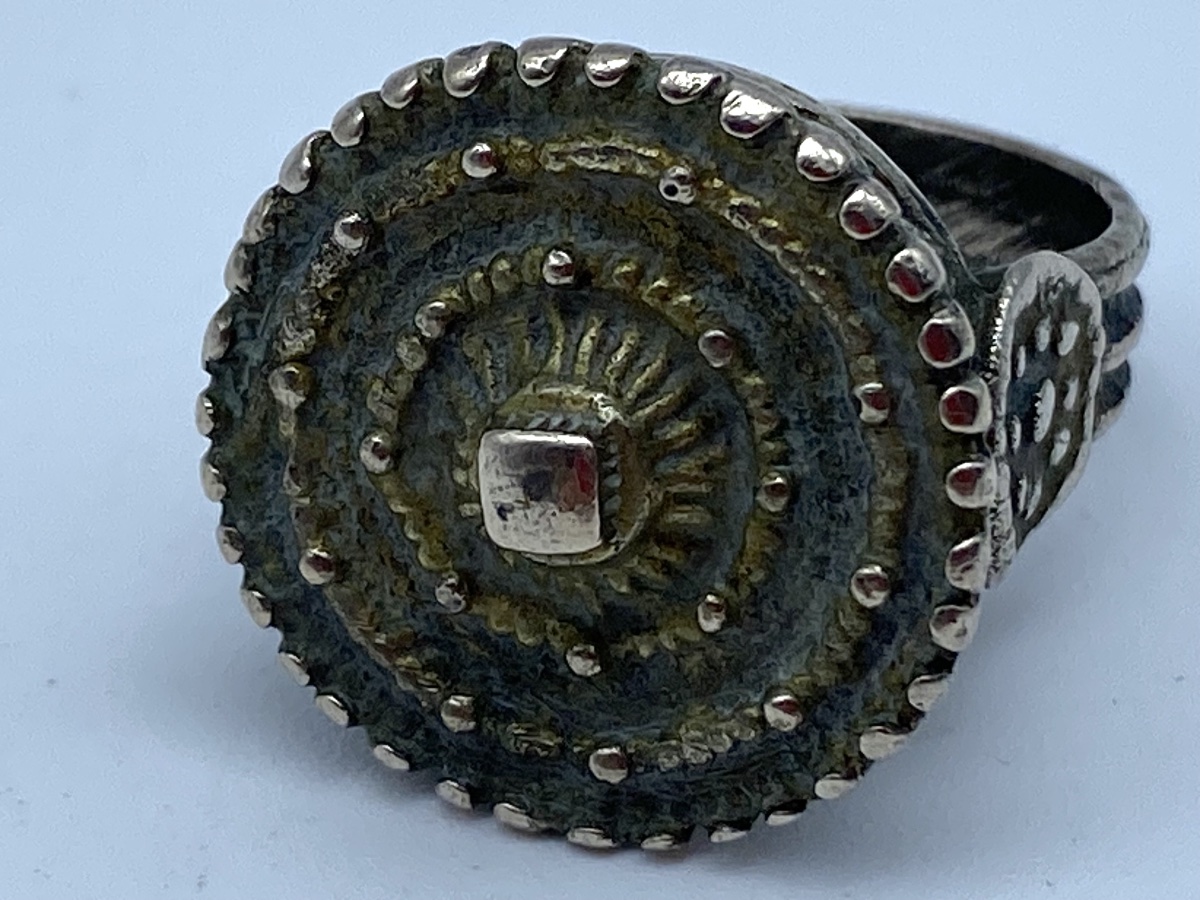 France Late Byzantine Knight's Ring In Gilded Silver From The Haute époque-photo-6