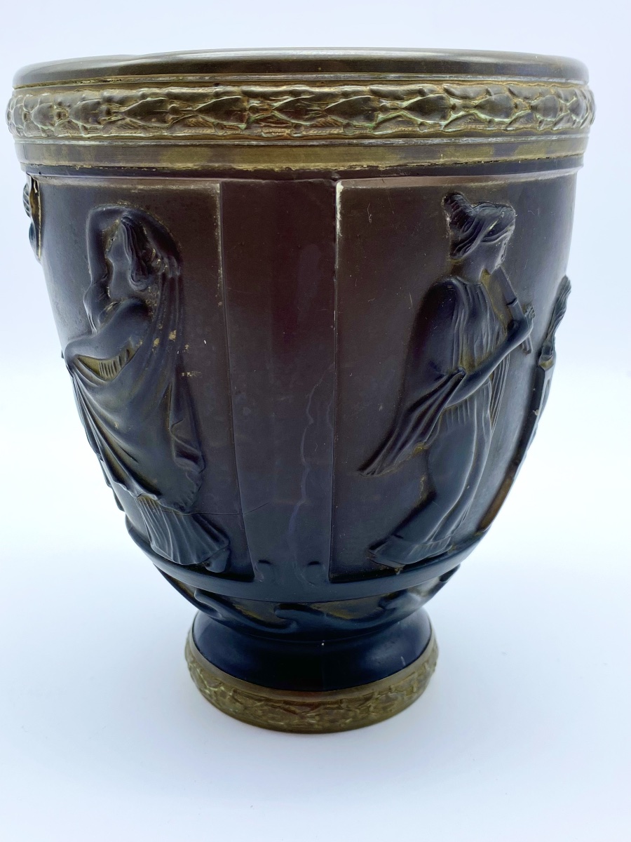 DAUM FRÈRES NANCY GEORGE DE FEURE VASE ANCIEN EN VERRE ART DÉCO PATTE-DE-VERRES-photo-3