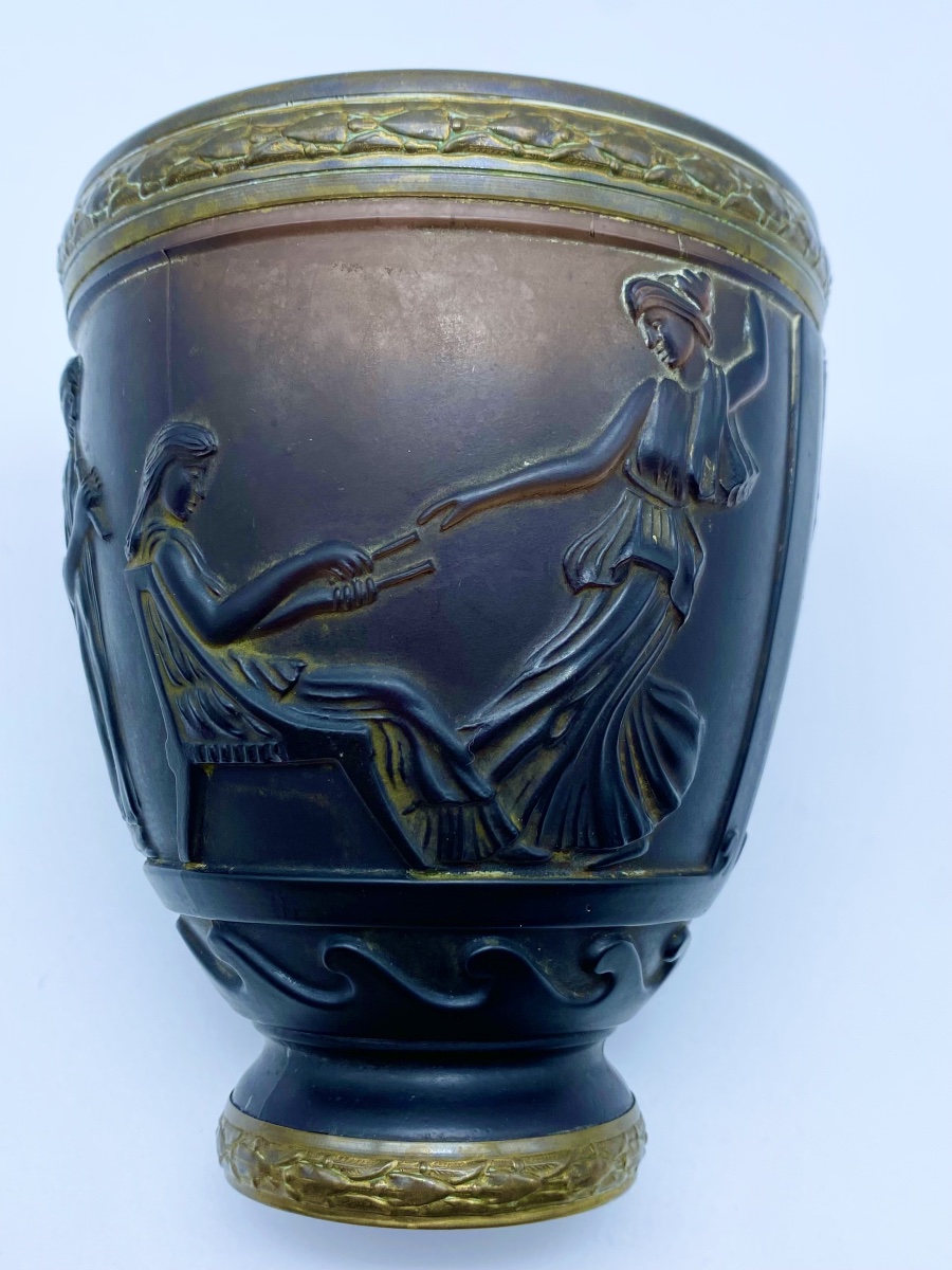 DAUM FRÈRES NANCY GEORGE DE FEURE VASE ANCIEN EN VERRE ART DÉCO PATTE-DE-VERRES-photo-5