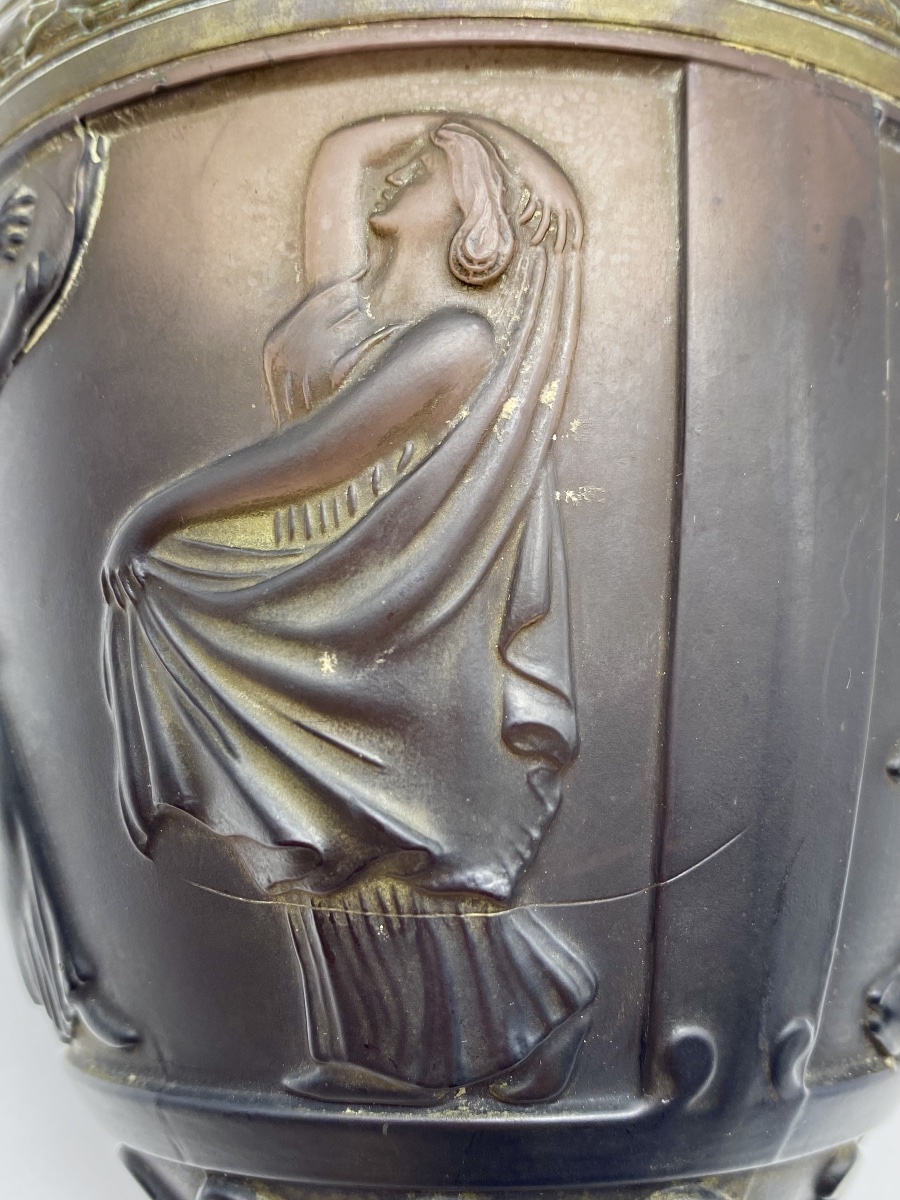 DAUM FRÈRES NANCY GEORGE DE FEURE VASE ANCIEN EN VERRE ART DÉCO PATTE-DE-VERRES-photo-7
