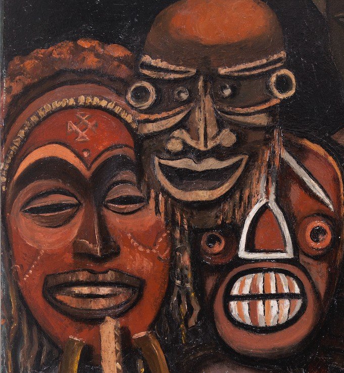 Estevao Soares (1914 - 1992) - African Masks, 1960-photo-3