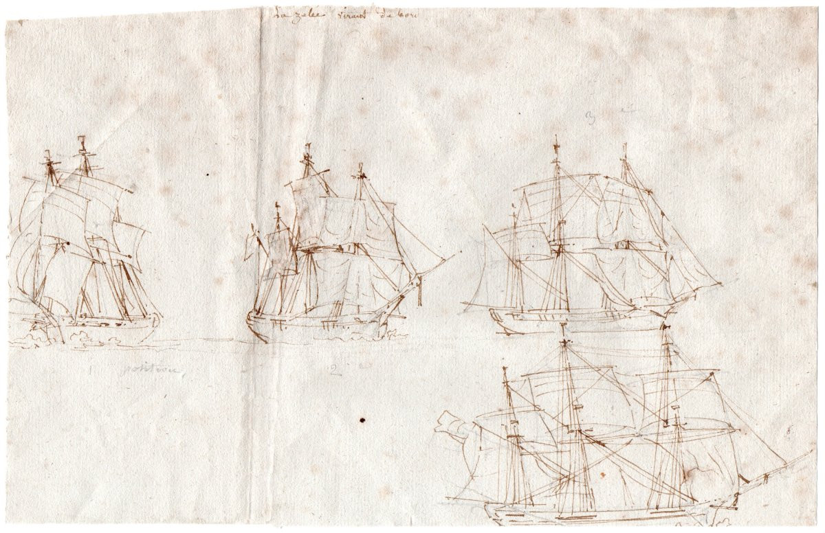La Zélée virant de bord, vers 1820-photo-2
