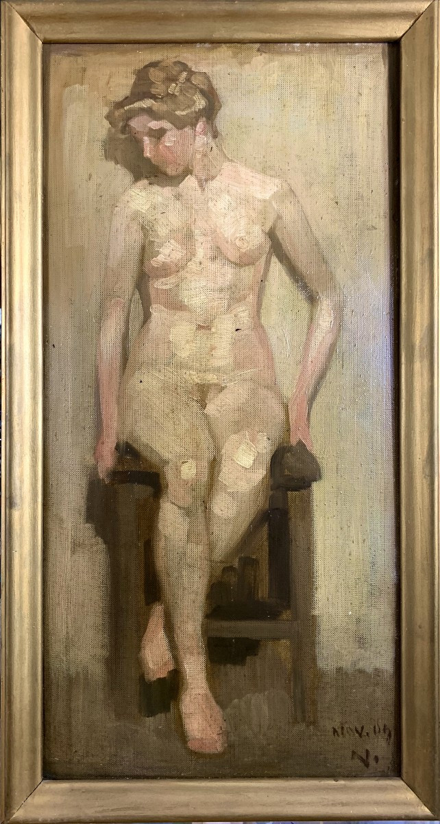 Henry Niestlé, Seated Nude, 1909.