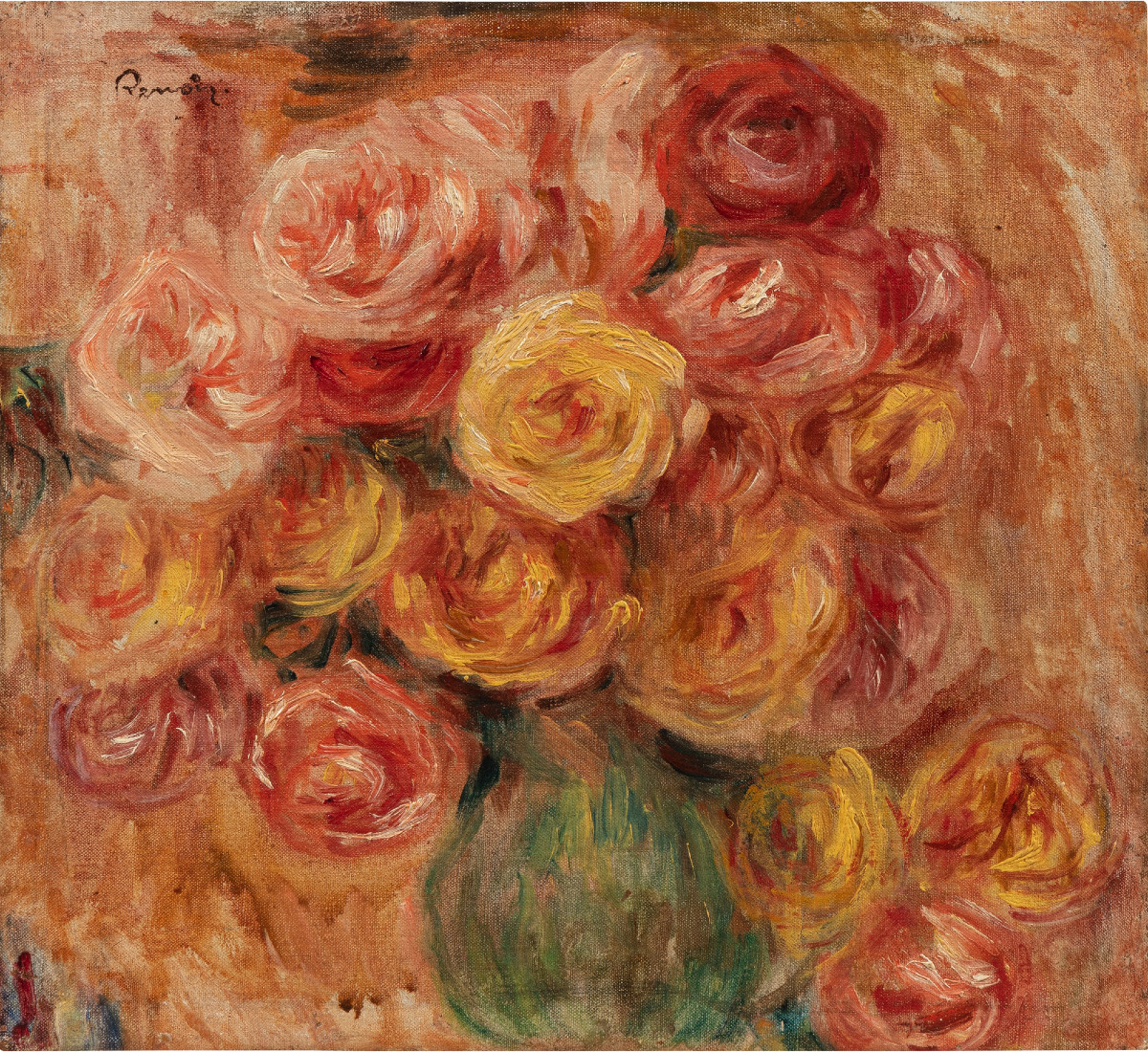 "Esquisse de roses" d'après Pierre-Auguste Renoir
