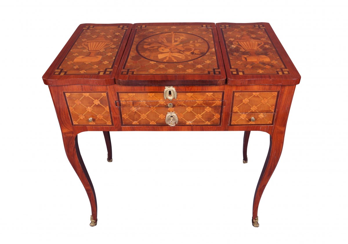 Coiffeuse Louis XV Estampillée Mewesen-photo-2