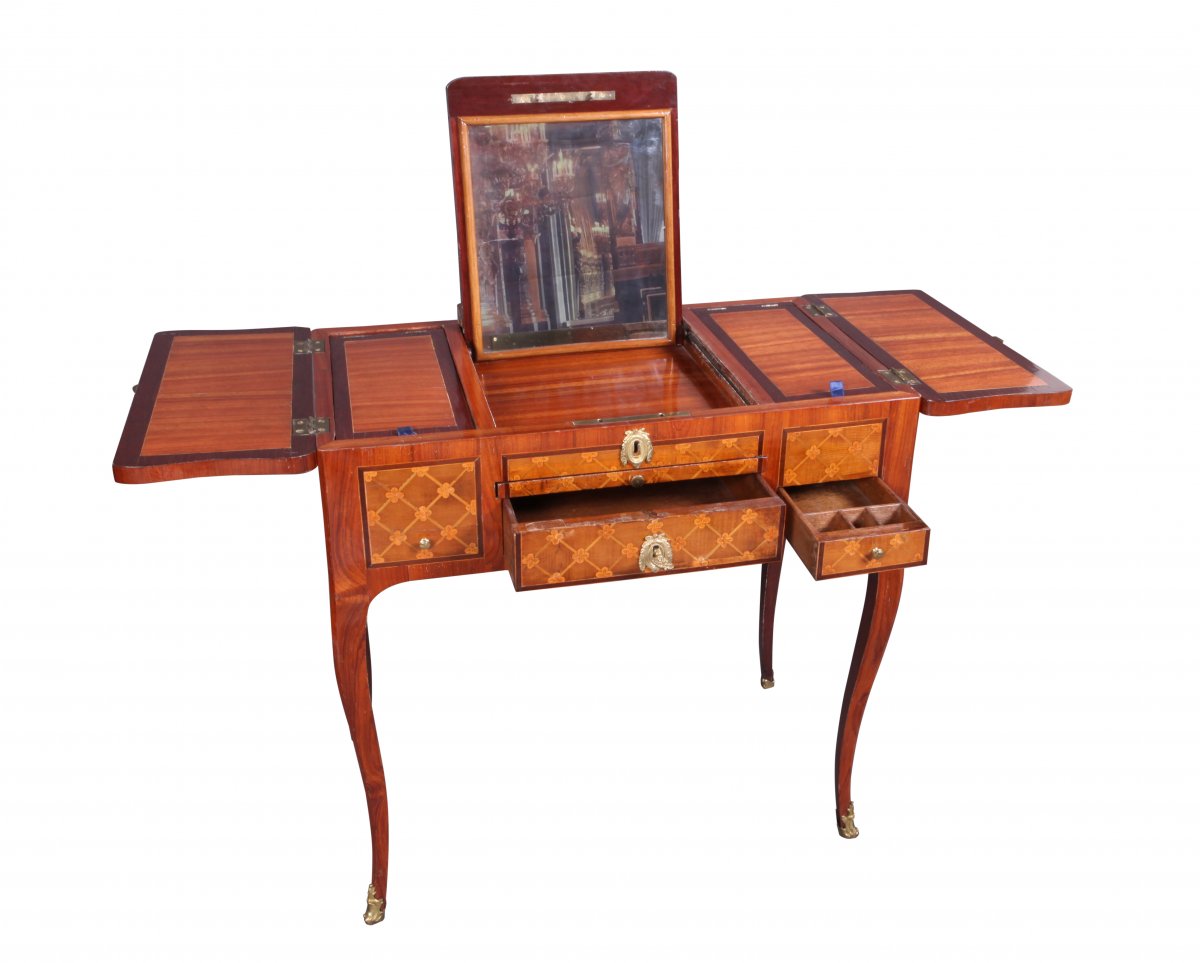 Coiffeuse Louis XV Estampillée Mewesen-photo-4