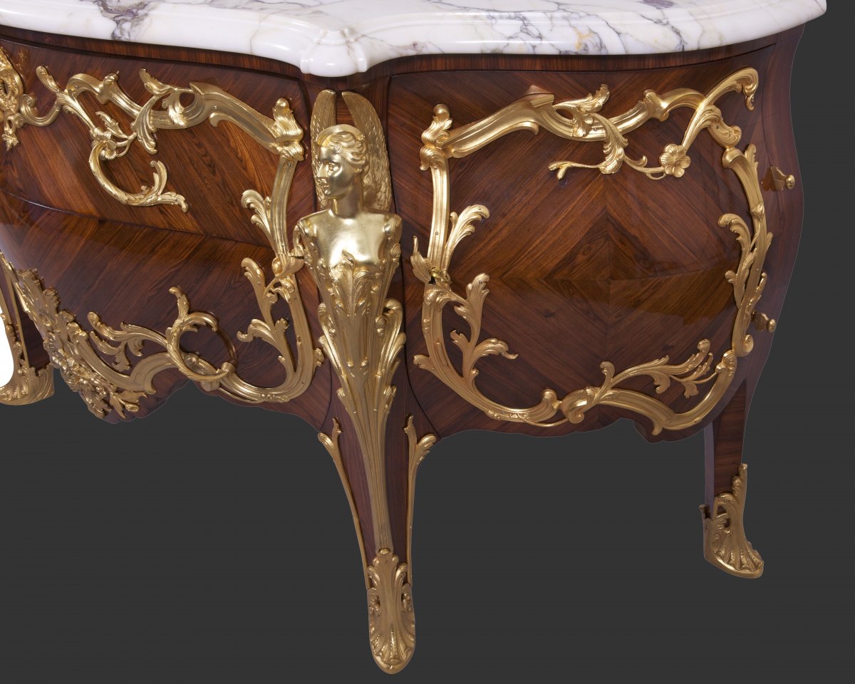 Louis XV Style Commode Attributed To Francois Linke-photo-1