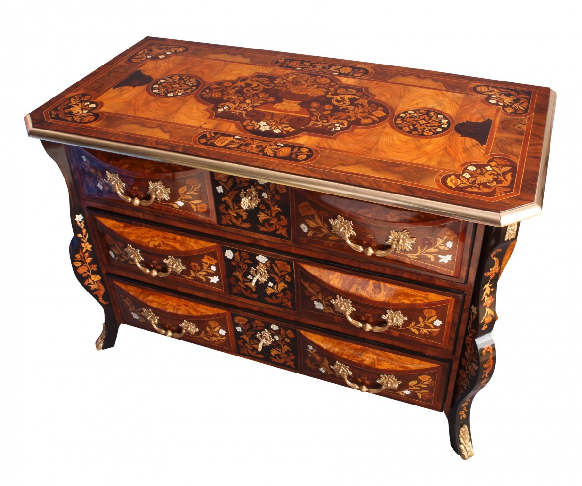 Rare Mazarine Commode In Jasmine Period XIX-photo-3