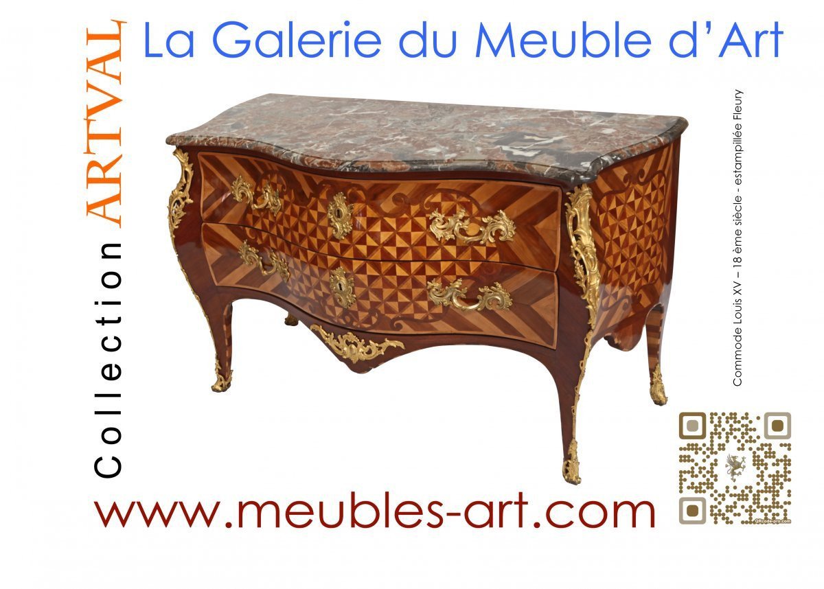 Mazarin Desk In Yew Wood-photo-2