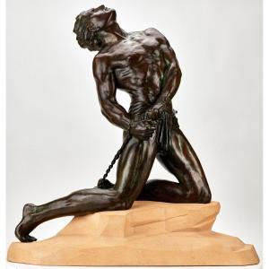 "the Chained" Bronze Of Merval