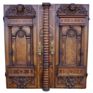 Portes D’une Armoire Alsacienne 1742 (armoire Offerte)