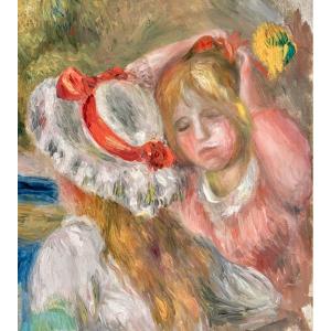 "Le chapeau au ruban rouge" d'après Pierre-Auguste Renoir