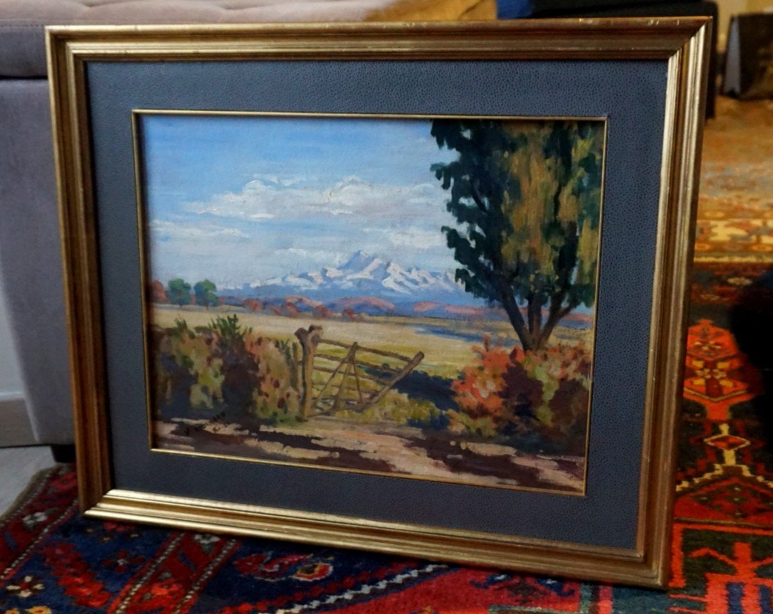 V. TOUCHARD / Paysage De Montagne / Auvergne ? Puy de Sancy ? / Signé et daté 1921 / huile sur toile-photo-2
