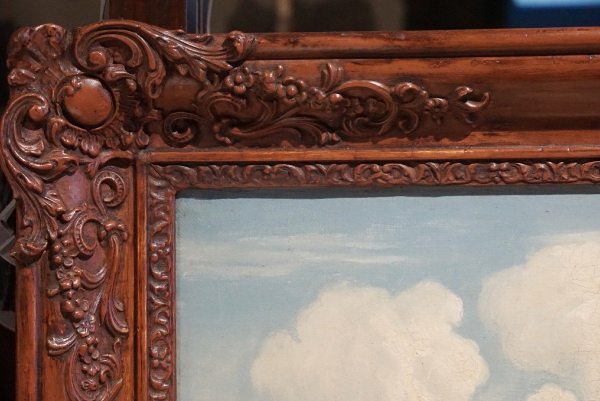 École Française XIX ème siècle / Vue de VERNAISON ( Rhône ) / huile sur toile-photo-4