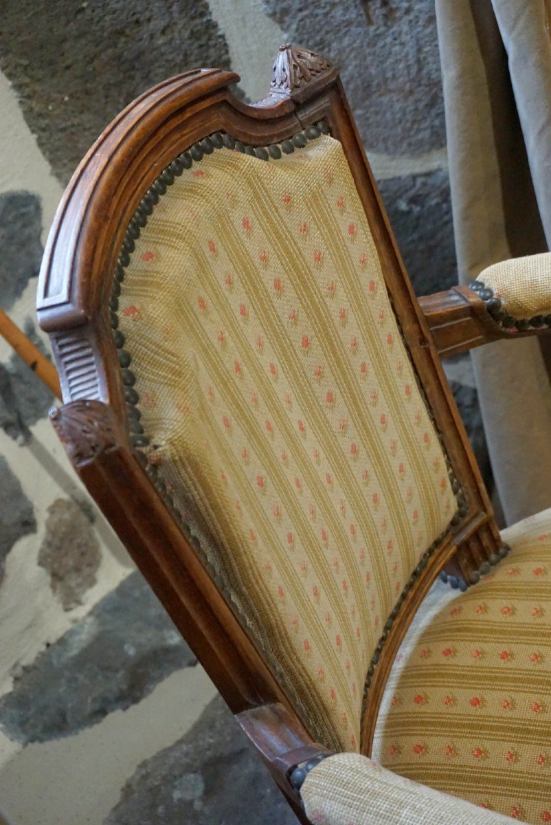 Fauteuil cabriolet XVIII ème siècle / Époque Louis XVI-photo-3