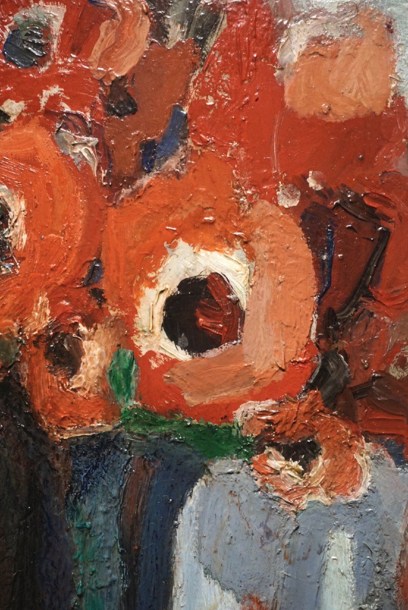 G. BRUN-ALBERSPY / bouquet de Coquelicots / Salon des Indépendants 1967 / Paris-photo-1