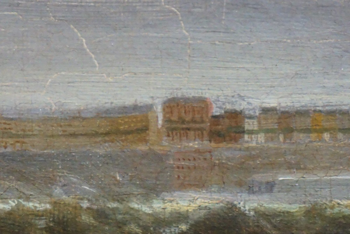 H. LEFORT / TROIS MÂTS DANS L 'ORAGE / Ramsgate  UK /  datée 1867/ huile sur toile-photo-1