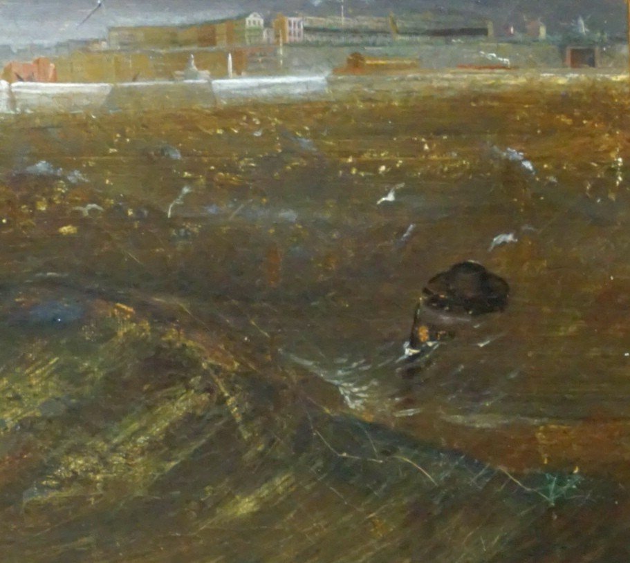 H. LEFORT / TROIS MÂTS DANS L 'ORAGE / Ramsgate  UK /  datée 1867/ huile sur toile-photo-8