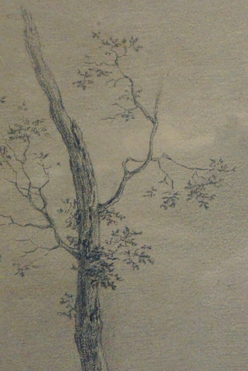 JEAN BAPTISTE BERRÉ (1777-1839) / DESSIN / La Bergère et son troupeau -photo-4