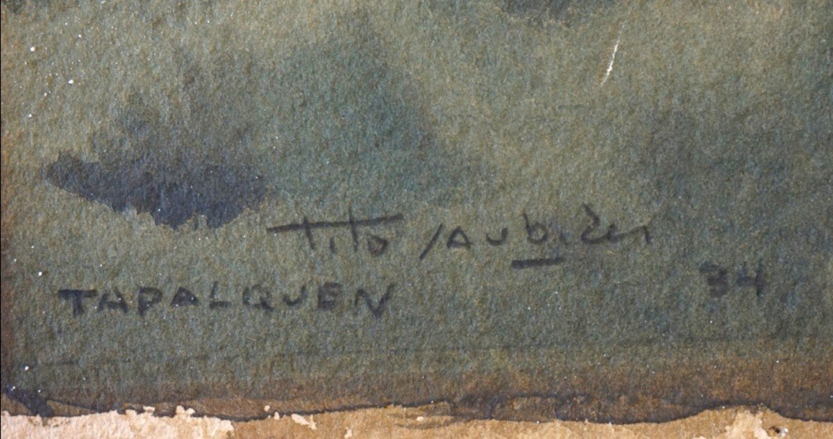 Latin American Art / Tito Saubidet / Gaucho De Las Pampas / Dated 1935-photo-1