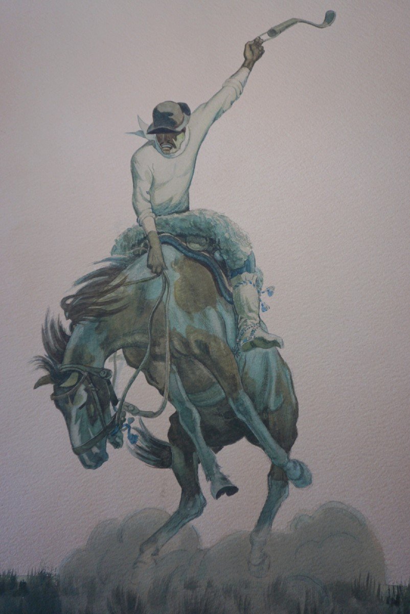 TITO SAUBIDET (1891-1955) / aquarelle  / Gaucho de las Pampas / datée1935