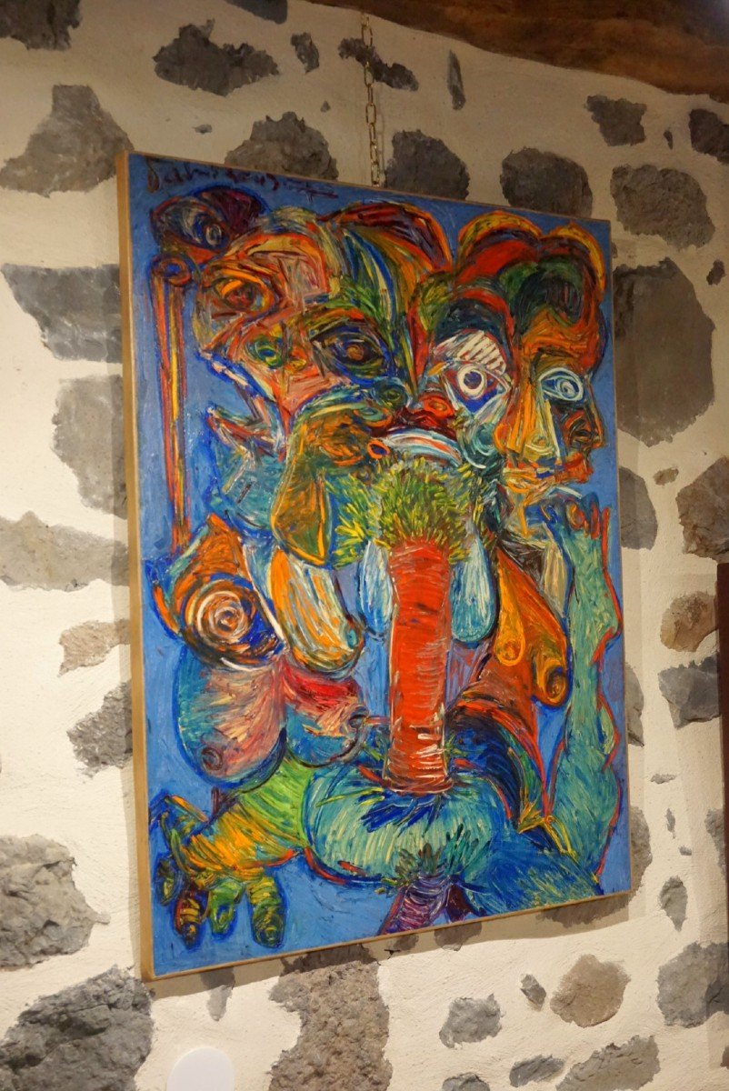 PATRICK BOUDON (1944-2019) / Personnages / Importante huile sur toile  -photo-6