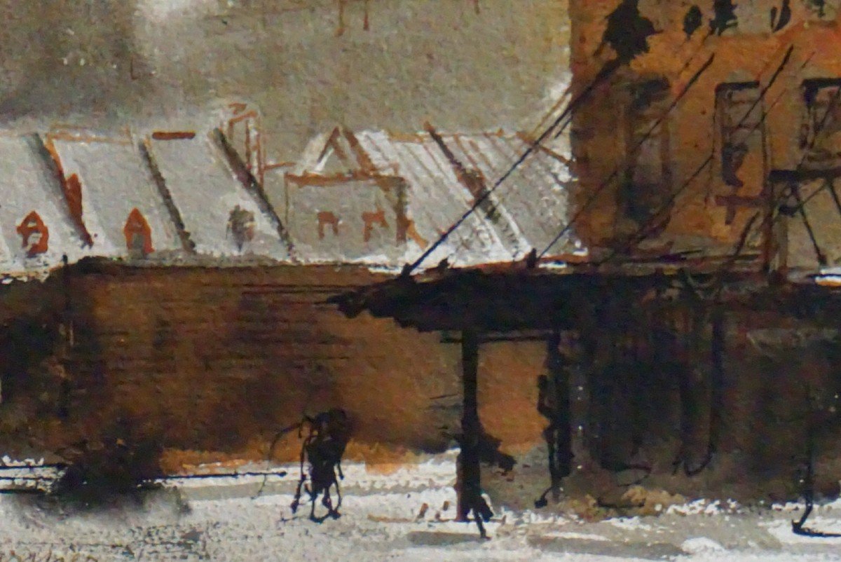 New York City Under The Snow / Luciano Guarnieri (1930-2009) / Watercolor-photo-2