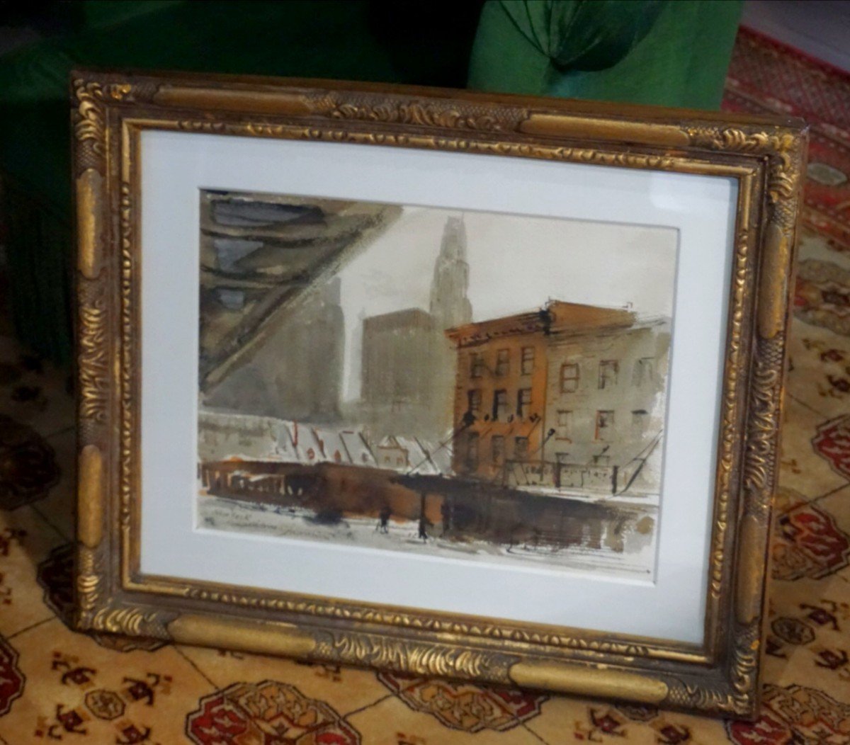 New York City Under The Snow / Luciano Guarnieri (1930-2009) / Watercolor-photo-8
