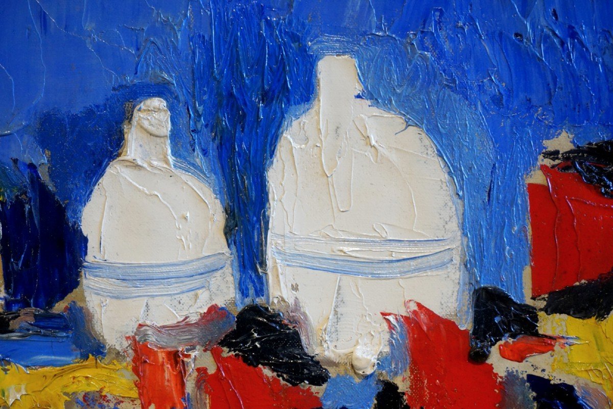 JACQUES ENDZEL (1927-2014) / École de Paris / VUE DE MONTMARTRE avec SACRÉ CŒUR / huile sur toile -photo-4