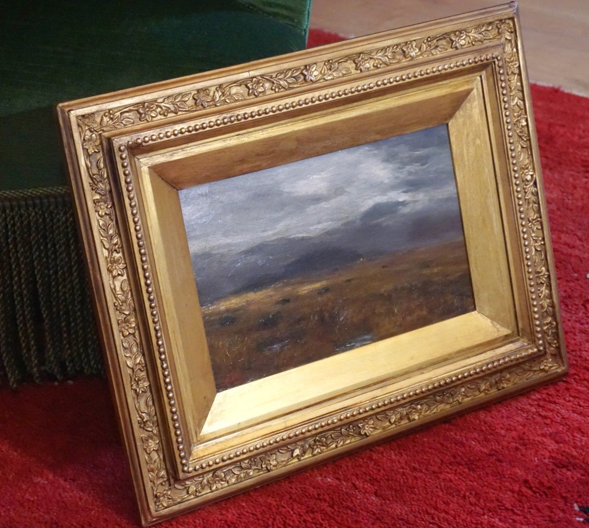 MISTY DAY AT BORTH / Wales/ Pays de Galles / datée 1914 / huile sur carton-photo-4