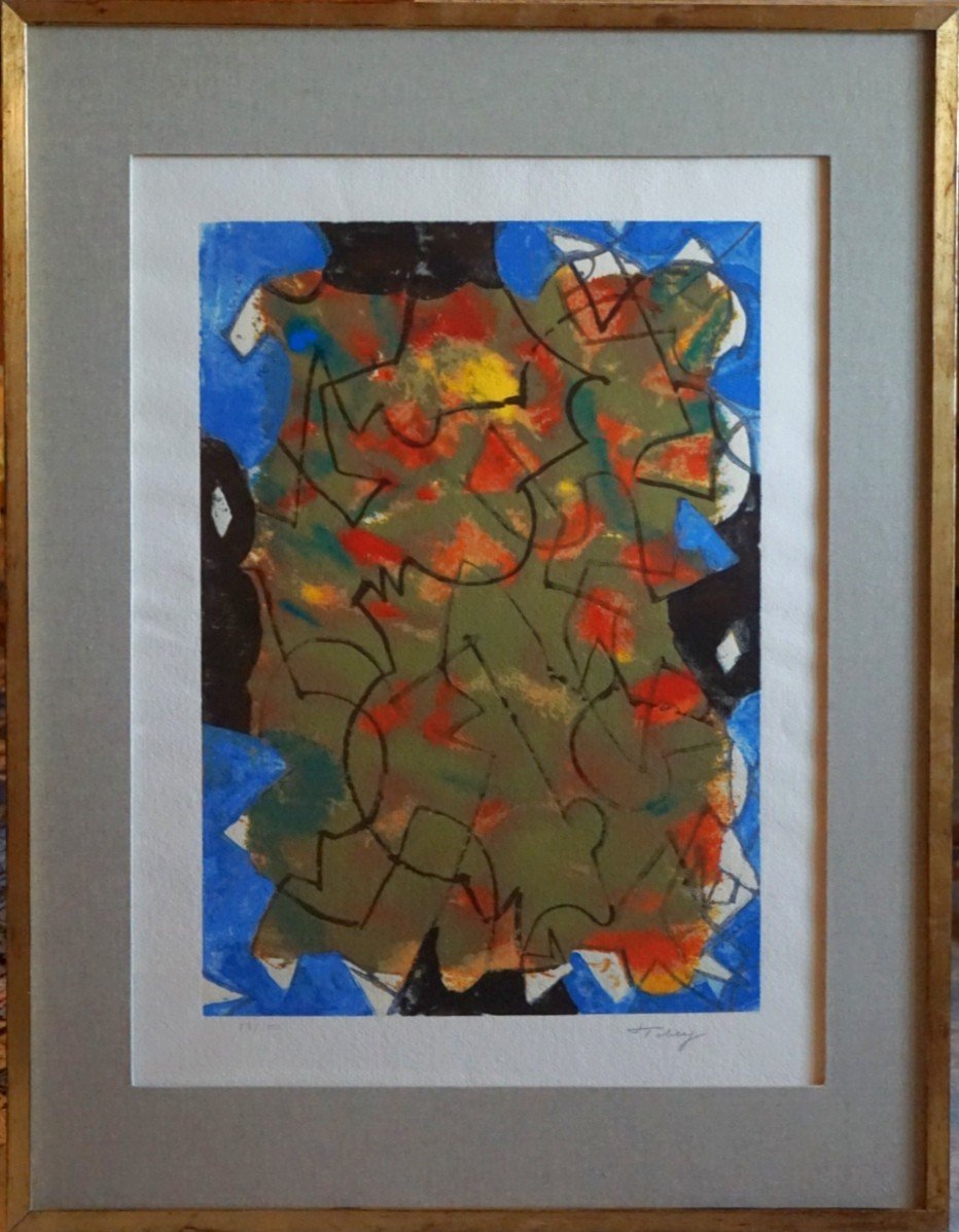 MARK TOBEY (1890-1976) / GLOWING FALL / 1975 / LITHOGRAPHIE / SIGNÉE ET NUMÉROTÉE-photo-3