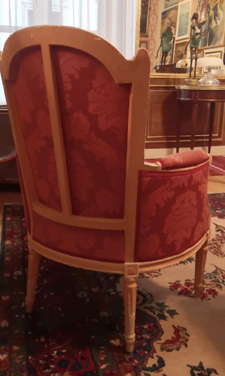 PAIRE DE BERGÈRES ÉPOQUE LOUIS XVI / XVIII ÈME SIÈCLE -photo-4