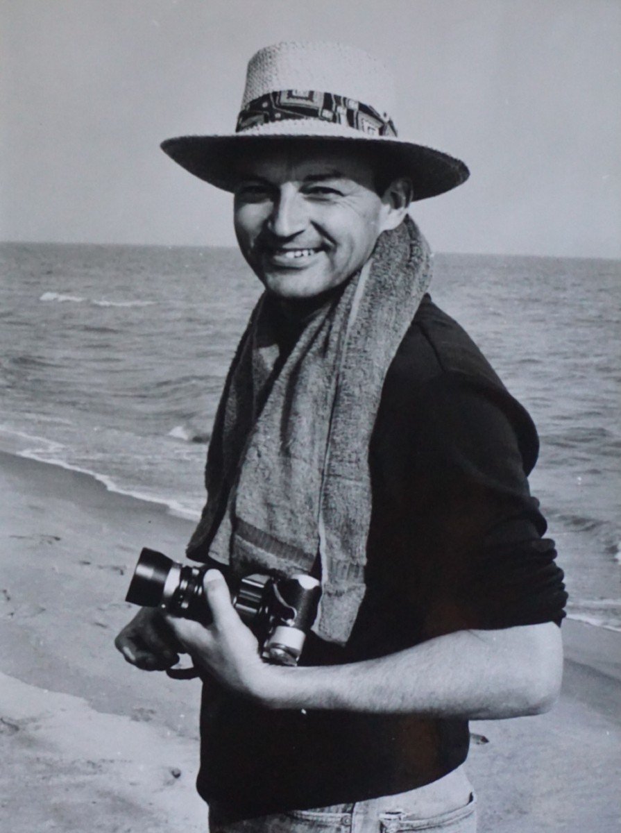 LUCIEN CLERGUE (1934-2014) / PHOTOGRAPHIE ORIGINALE DU ROMANCIER MICHEL TOURNIER (année 1970) 