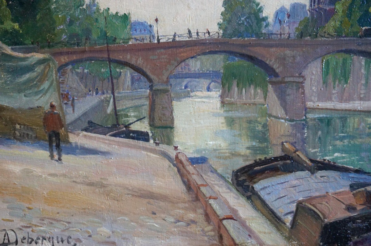 Paris / La Seine In The 1920s / Alfdred A. Debergues (1873-1948)-photo-3