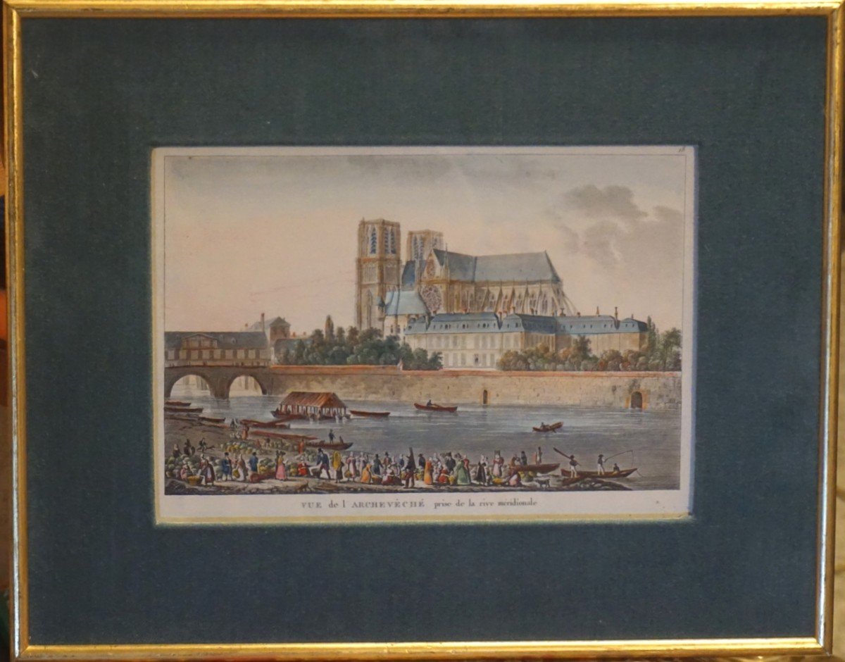 VUE DE L'ARCHEVÊCHÉ DE PARIS / XIX ème siècle / gravure-photo-2