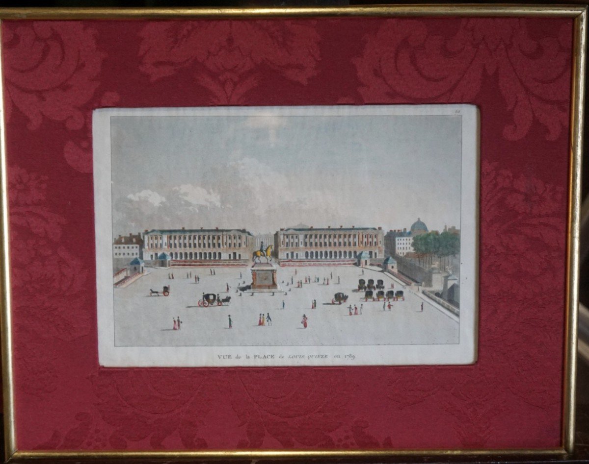 PARIS / PLACE LOUIS XV EN 1789 (ACTUELLEMENT CONCORDE) / GRAVURE -photo-3