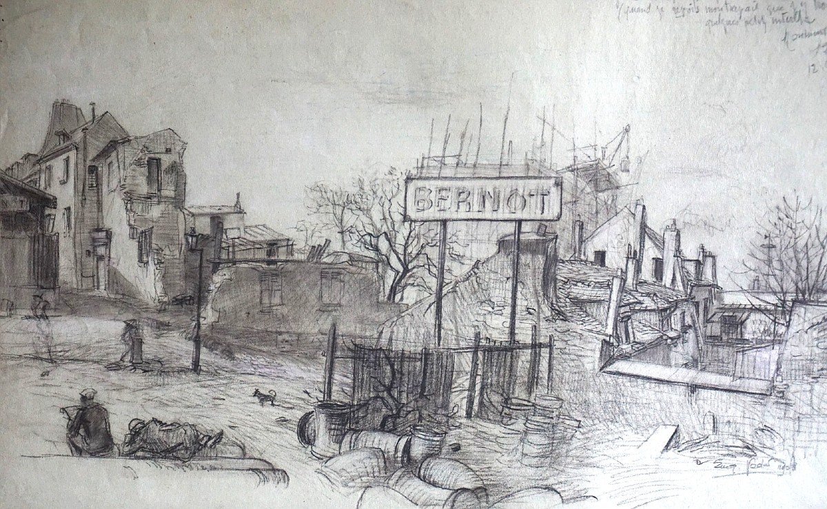 PARIS / MONTMARTRE HISTORIQUE / DATÉ 12 AVRIL 1908 / E. VÉDER (1876-1936) / dessin-photo-2