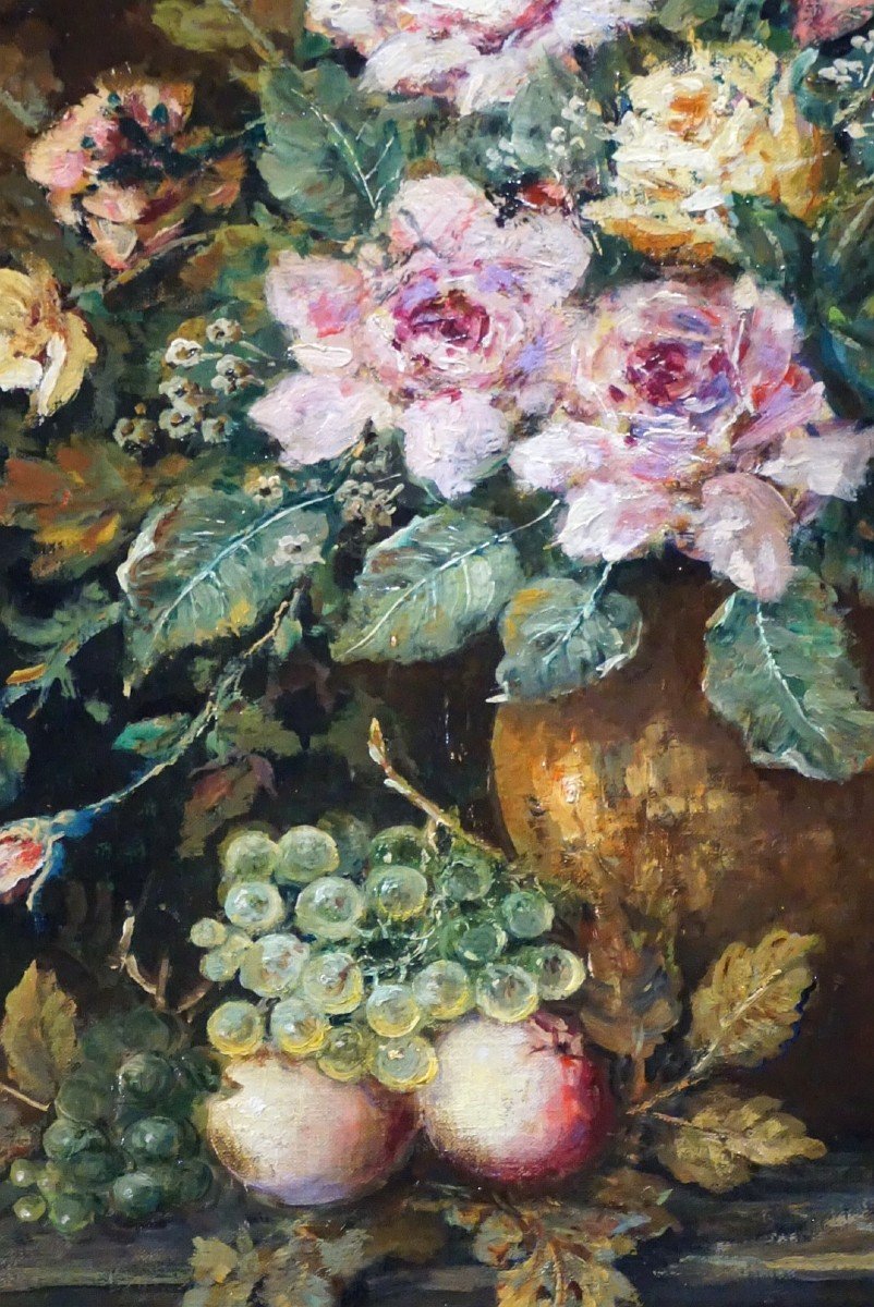 ÉCOLE HOLLANDAISE / J.M. BEEK (1879-1965) / NATURE MORTE / huile sur toile-photo-4