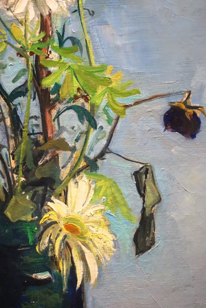 ANDRÉ BIRY-AUTRET (1911-2003) / NATURE MORTE AUX FLEURS / huile sur toile-photo-4