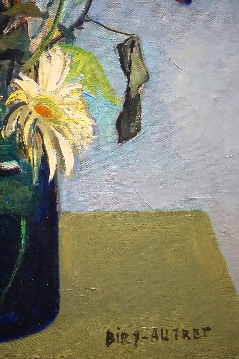 ANDRÉ BIRY-AUTRET (1911-2003) / NATURE MORTE AUX FLEURS / huile sur toile-photo-5