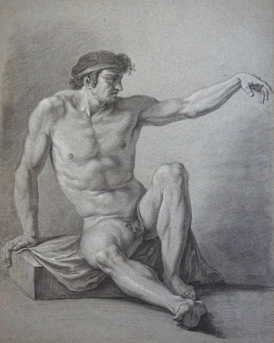 Man's Academy / 18th Century / French School / Charcoal