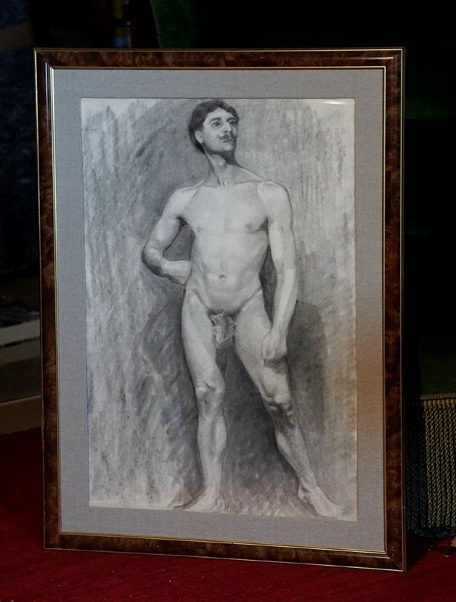 Man's Academy / 19th Century / French School / Charcoal-photo-8