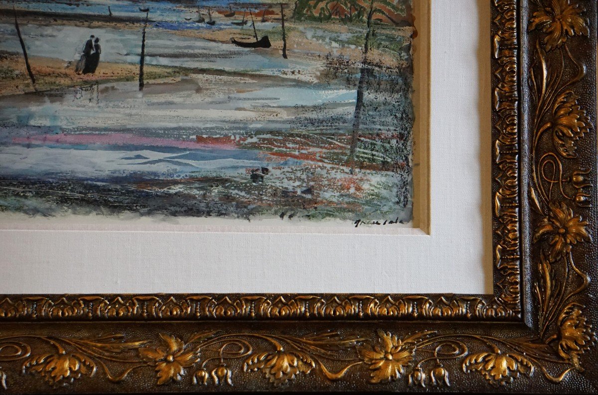 Emilio Grau Sala (1911-1975) / Seaside / Watercolor & Gouache-photo-6