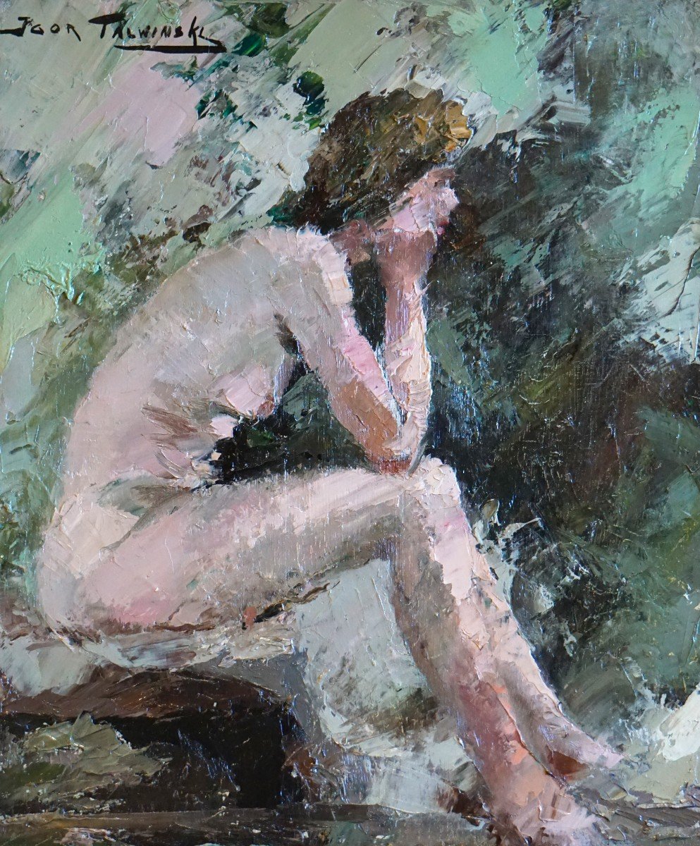 TALWINSKI IGOR (1907-1983) / FEMME NUE REVEUSE / huile sur toile 