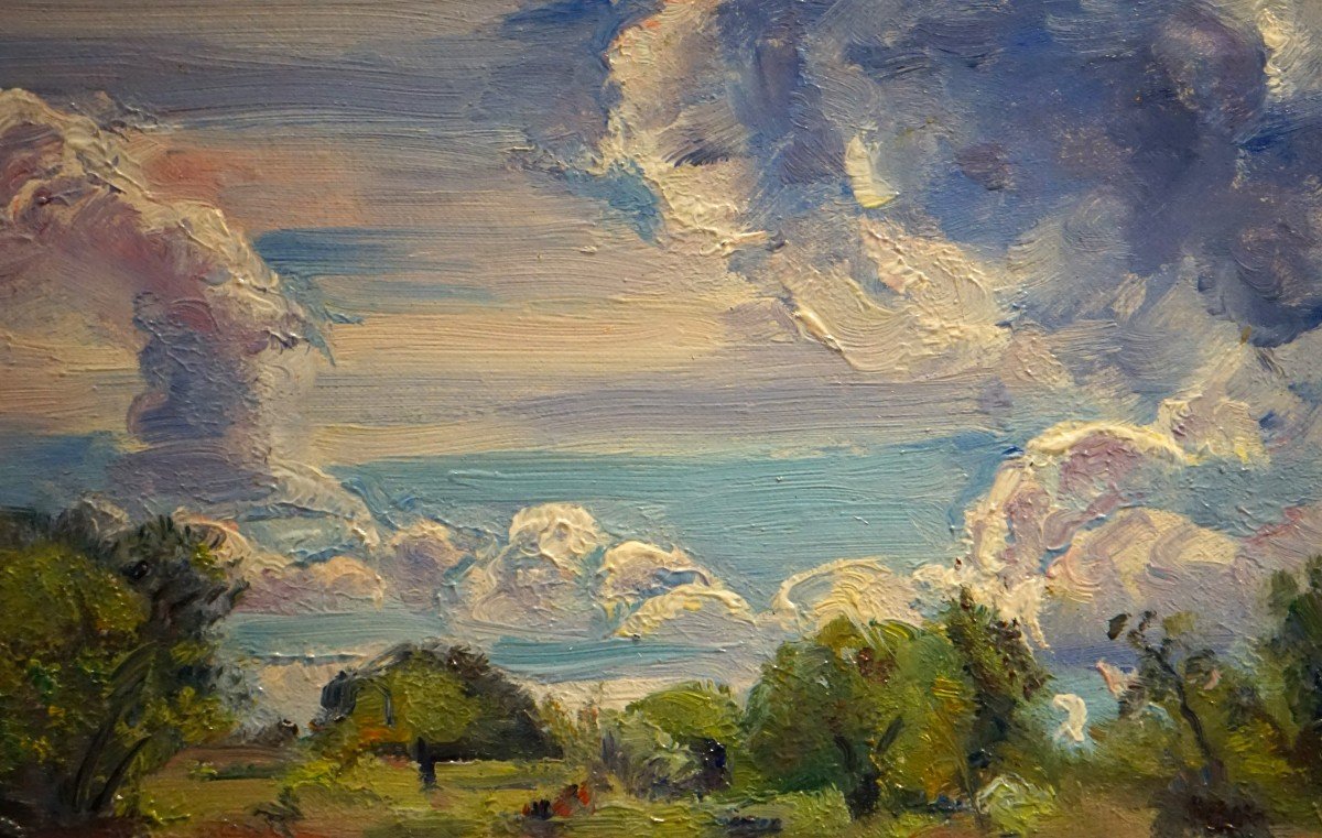 Country Landscape / André Vivrel (1886-1976) / Oil On Canvas Cardboard-photo-5